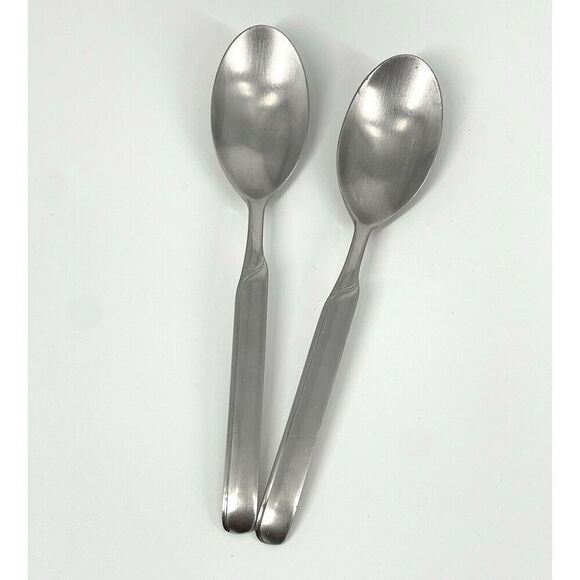 J A Henckels Zwilling Synergy Stainless Dinner Oval Soup Spoons 7 5/8” Set Of 2 - Picture 1 of 9